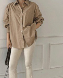 로그 박시핏 셔츠-5color - 스타일티바