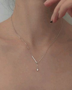 페리셀 지르코니아 목걸이-[925실버도금] - 스타일티바