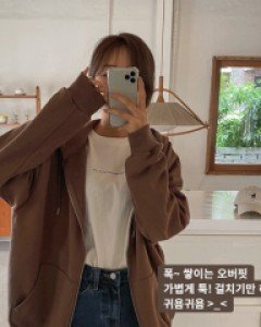 모비 데일리 후드집업-6color, 탄탄 3단쮸리 후드집업-루즈핏, 베이직후드집업 - 스타일티바