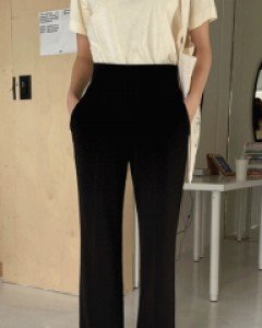 뱃살커버2 빅밴딩 부츠컷슬랙스_S,M,L,XL-2color, 롱 슬림부츠컷-짱하게 뱃살커버하는 빅밴딩-편안한 스판가득 슬랙스-베이지M,L만 가능! - 스타일티바