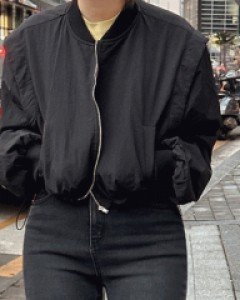 크롭 항공점퍼 집업자켓-2color, 멋진 항공 크롭자켓 - 스타일티바