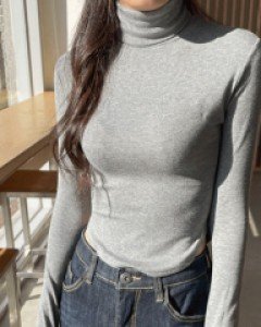 로우 라운드 크롭폴라티-4color, 허리잘록 라운드밑단-답답함없는 스판가득 폴라티 - 스타일티바