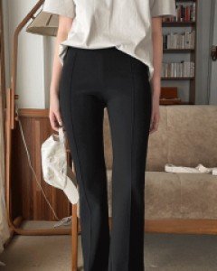 찰떡스판 핀턱 부츠컷팬츠_S,M-2color, 빅밴딩+사방스판-따뜻함과 편안함 2배-2타입, 스판부츠컷 - 스타일티바