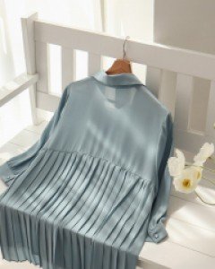 [MADE] 반 플리츠 카라 칠부 BL