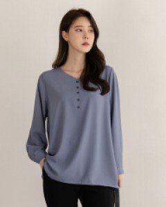 [MADE] 베노 단추 브이 긴팔 BL