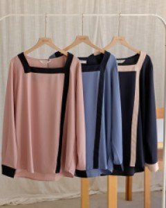 [MADE] 클래식 스퀘어 배색 BL