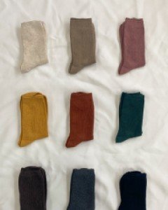 가을 잔골지 양말