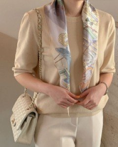 소프트 5부 라운드 니트