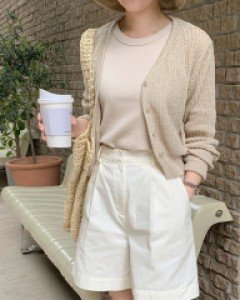 파스텔 썸머 부클 가디건