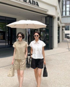 허쉬 크롭 남방