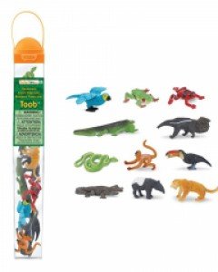 [사파리엘티디] 680504 열대우림 동물피규어 튜브