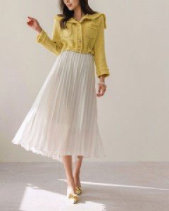 젤리 트위드 원피스