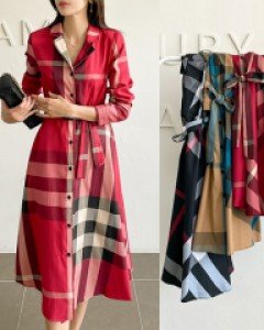 브리티쉬 체크 원피스