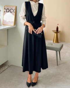 시트니 브이 여신 원피스(벨트set)