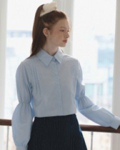 Swan Balloon Blouse ( Skyblue )