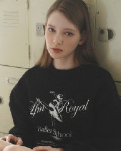 Ballet School Sketch SweatShirts ( Black )