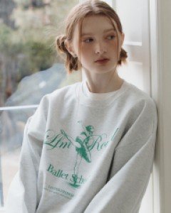 Ballet School Sketch SweatShirts ( Melange Grey )