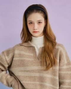 Wave Rise Wool Sweater ( Beige )