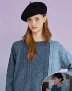 [전도연 착용] Clementine Wool Sweater ( Melange Blue )