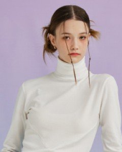 Charlotte Rip Line Turtleneck ( Ivory )