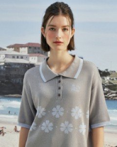Daisy Collar Knitwear ( Grey )