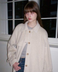 Parisian Wool Trench Coat ( Ivory )