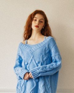 (세트상품) Cotton candy Layered Sweater ( Sky blue )