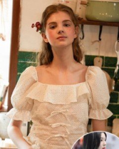 [레드벨벳 웬디,아이린,효정 착용] THREE RIBBONS IN FLOWER BLOUSE ( LEMON )