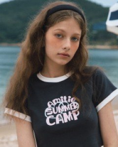 Summer Camp Retro T-shirt ( Charcoal )