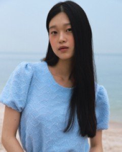 Summer Fluffy Rinkle Blouse ( SkyBlue )