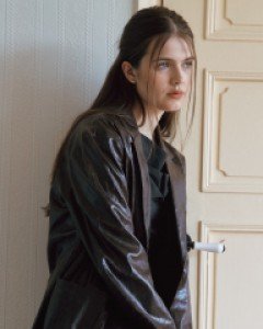 Cracky Leather Oversized Fit Jacket ( Brown )