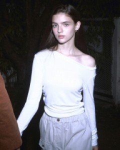 Janet half Off-shoulder Shirring Top ( Ivory )