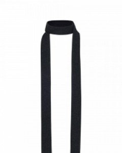 Hairy Gold Pendant Slim Muffler ( Black )