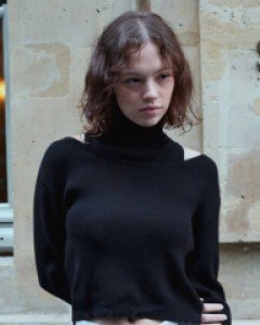 French Layered Knit Set up ( Black )