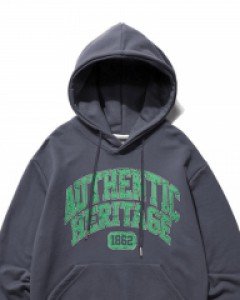 테일러스튜디오 헤리테이지 오버핏 후드티 (차콜)