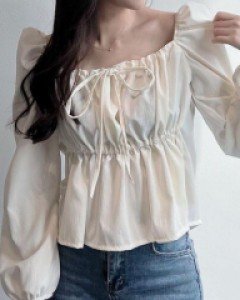 무지 셔링 폴리 베이직 세미크롭 상의 - ㅤㅤ