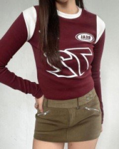 무지 로우라이즈 코튼 비비드 미니 스커트 - ㅤㅤ