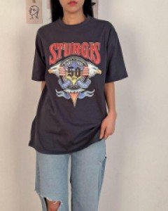 레터링 루즈 코튼 베이직 맥시 티셔츠, 티 - ㅤㅤ