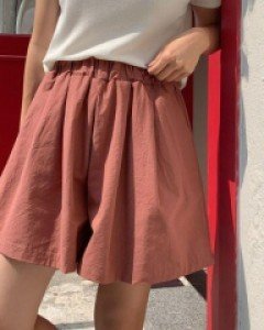 무지 밴딩 코튼 베이직 숏 반바지, 핫팬츠, 숏팬츠 - ㅤㅤ