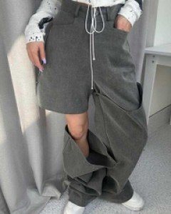 무지 투웨이 코튼 베이직 맥시 팬츠 - ㅤㅤ
