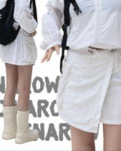 언발 나일론 랩 스커트 (4color) - ㅤㅤ