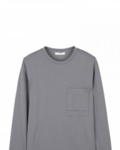 LJS41182 모카 세미오버핏 포켓 티셔츠