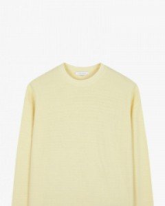 [온라인 단독]LJS51124 옐로우 세미오버핏 솔리드 풀오버