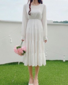 [핏예쁨/4color] 가을 샤랄라 퍼프 캉캉롱원피스