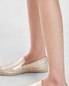 weaved leather espadrilles(2 colors)