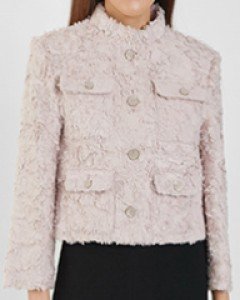 feathery crop jacket (2 colors)