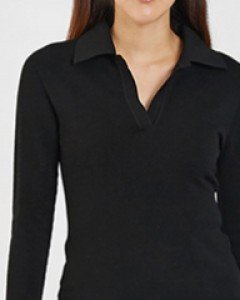 slimfit open-collar knit (1 color)