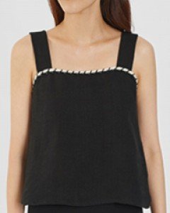 linen trimming jacket set (1 color)