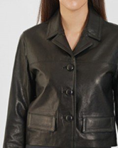 cropped lamb leather jacket (1 color)