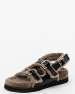 lamb shearling sandals (2 colors)